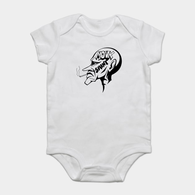 Old Smoker Baby Bodysuit by Whatastory